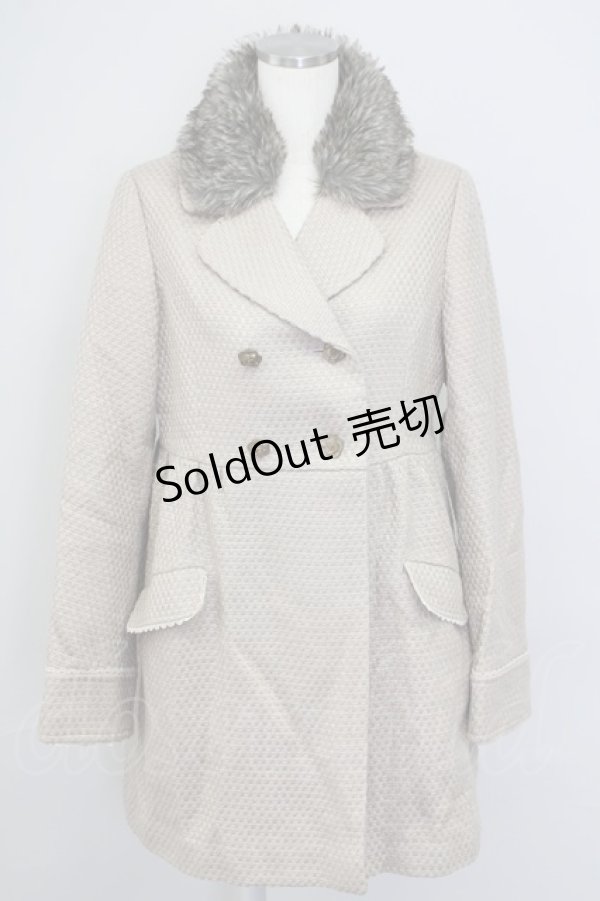 画像1: axes femme / ファーティペットコート  ベージュ T-24-12-15-002-AX-CO-AS-ZT-C050 (1)