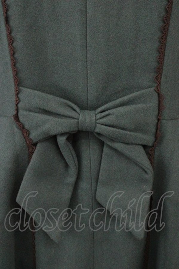 画像3: axes femme / ファー襟フィッシュテールコート M Dグリーン T-24-12-16-011-AX-CO-SZ-ZT-C058 (3)