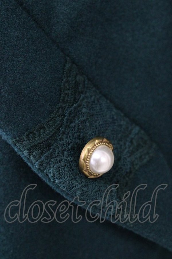 画像6: axes femme / ファー襟フィッシュテールコート M Dグリーン T-24-12-16-011-AX-CO-SZ-ZT-C058 (6)