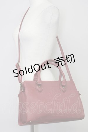 画像: axes femme / 蝶型押しバッグ  ボルドー T-24-12-24-026-AX-BG-HD-ZT-K013