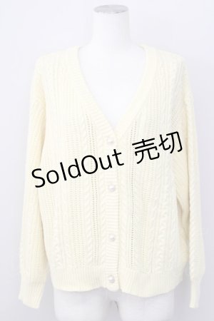 画像: 【SALE】axes femme / バックリボンニットカーデ M イエロー T-24-12-26-001-AX-TO-SZ-ZT368