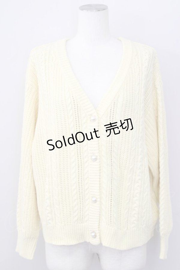 画像1: 【SALE】axes femme / バックリボンニットカーデ M イエロー T-24-12-26-001-AX-TO-SZ-ZT368 (1)