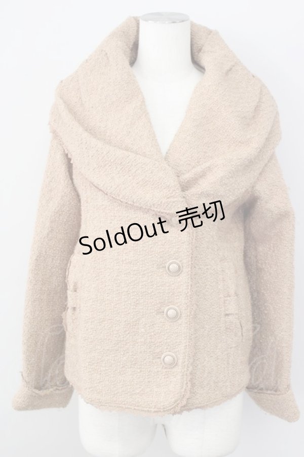 画像1: axes femme / BIG衿ショートコート M キャメル T-24-12-26-020-AX-CO-SZ-ZT-C051 (1)