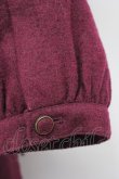 画像4: axes femme / ファー衿ポケットレースアップコート M ワイン T-24-12-26-022-AX-CO-SZ-ZT-C051 (4)