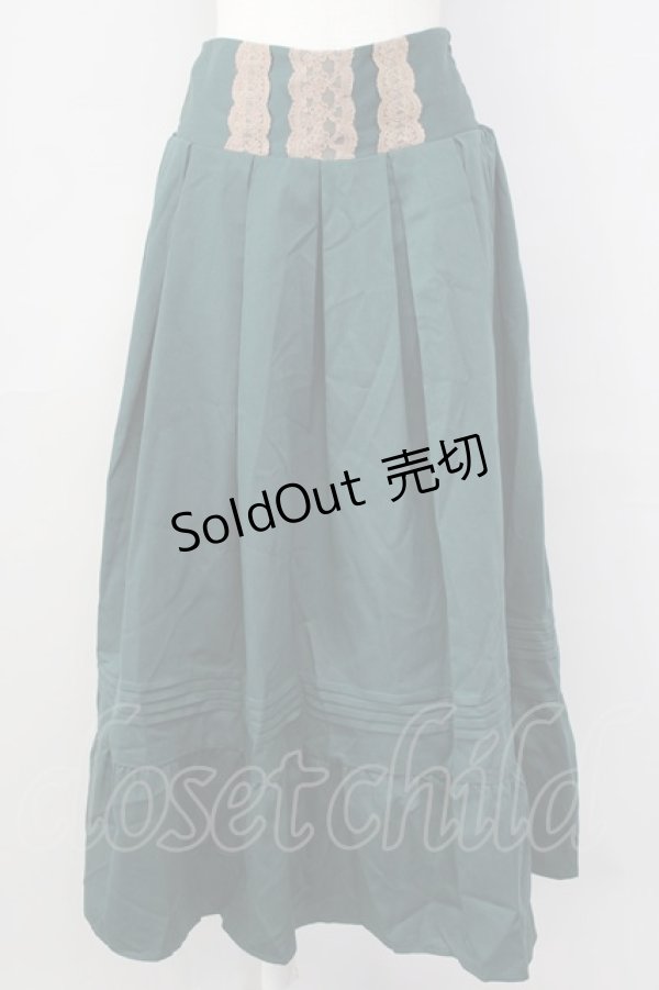 画像1: 【SALE】axes femme / ウエストレースデザインスカート M グリーン T-24-12-26-026-AX-SK-SZ-ZT392 (1)