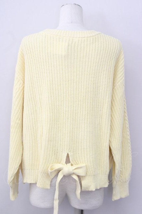 画像2: axes femme / バックリボンニットカーデ M イエロー T-24-12-26-001-AX-TO-SZ-ZT368 (2)