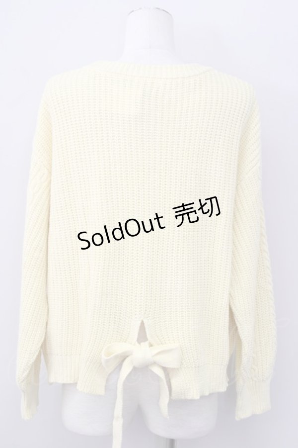 画像2: 【SALE】axes femme / バックリボンニットカーデ M イエロー T-24-12-26-001-AX-TO-SZ-ZT368 (2)