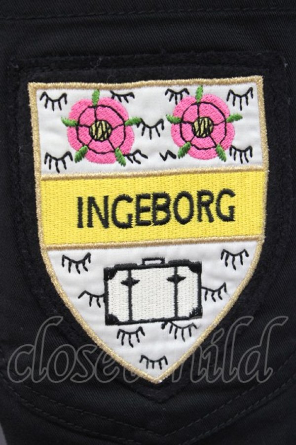 画像3: INGEBORG / 後ろワッペン刺繍パンツ 9 黒 T-24-12-27-019-LO-PA-SA-ZT406 (3)