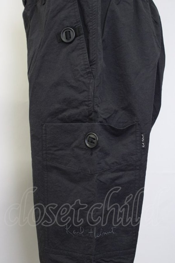 画像5: Karl Helmut / サイドボタン&ロゴ刺繍パンツ  黒 T-24-12-27-025-EL-PA-SA-ZT403 (5)