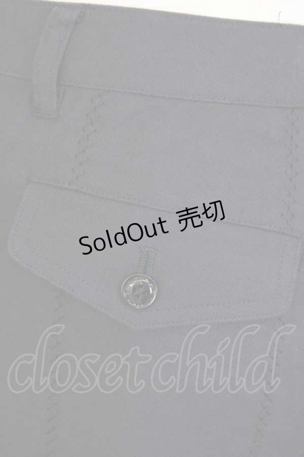 画像4: INGEBORG / 縦刺繍ラインパンツ S 黒 T-24-12-27-014-LO-PA-SA-ZT406 (4)