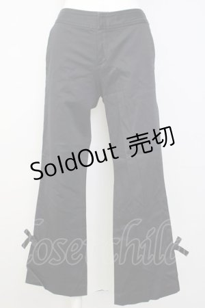 画像: INGEBORG / 裾リボンパンツ S 黒 T-24-12-27-016-LO-PA-SA-ZT406