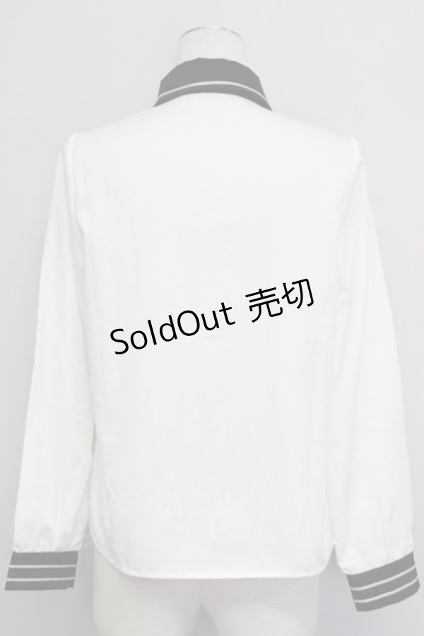 画像2: To Alice / TAポリスブラウス  黒Ｘ白 T-25-01-10-005-LO-BL-HD-ZT358 (2)