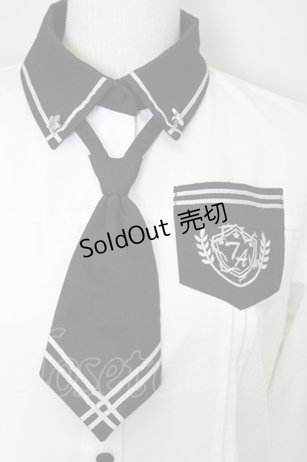 画像3: To Alice / TAポリスブラウス  黒Ｘ白 T-25-01-10-005-LO-BL-HD-ZT358 (3)