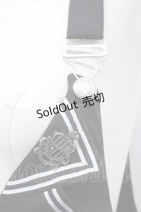 画像3: To Alice / TAポリスサロペットジャンパースカート  黒Ｘ白Ｘシルバー T-25-01-10-015-LO-OP-HD-ZT358 (3)