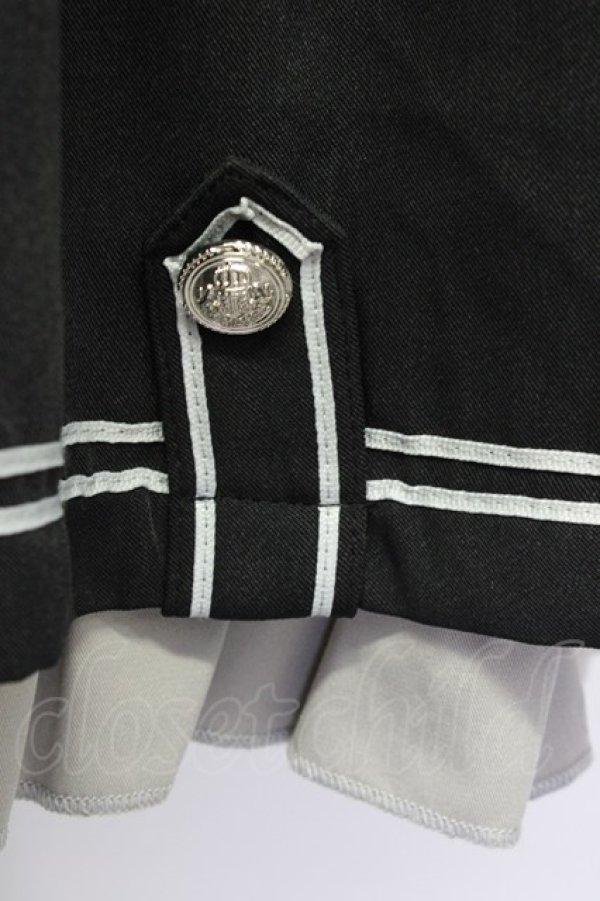 画像5: To Alice / TAポリスサロペットジャンパースカート  黒Ｘ白Ｘシルバー T-25-01-10-015-LO-OP-HD-ZT358 (5)