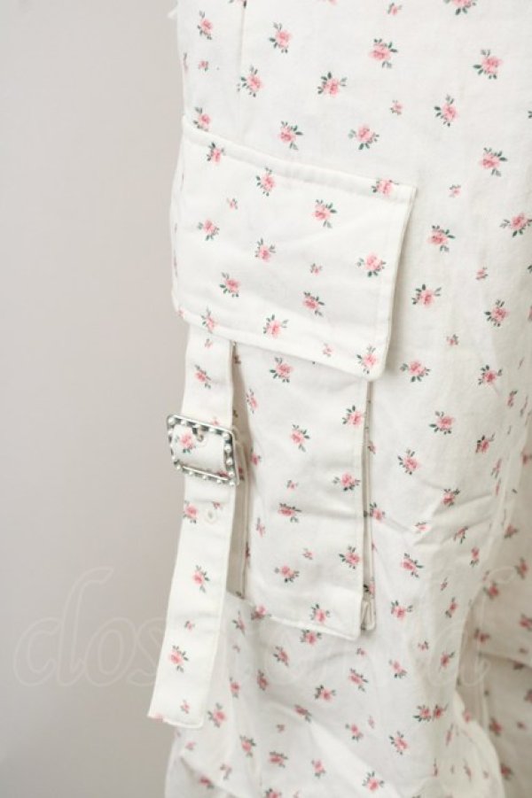 画像3: lilLilly / フラワーカーゴパンツ  白 T-25-01-12-030-LO-PA-SA-ZT447 (3)