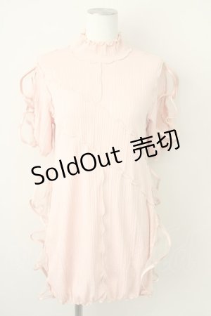 画像: lilLilly / リブフリルワンピース  ピンク T-25-01-12-007-LO-OP-SA-ZI