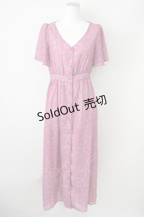 画像1: Ank Rouge / ローズシフォンロングカーディガン  濃ピンクＸ青 T-25-01-12-021-CA-TO-SA-ZI (1)