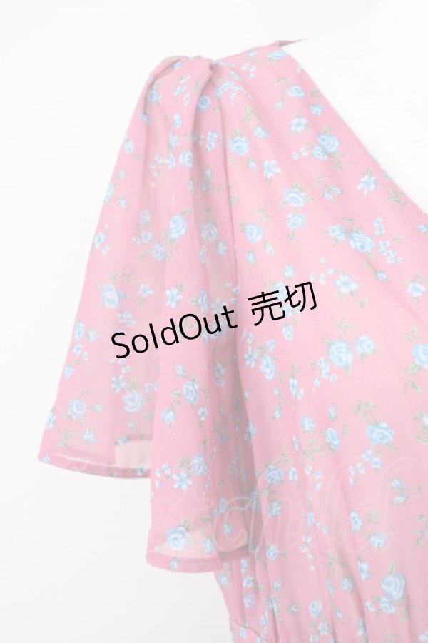 画像3: Ank Rouge / ローズシフォンロングカーディガン  濃ピンクＸ青 T-25-01-12-021-CA-TO-SA-ZI (3)