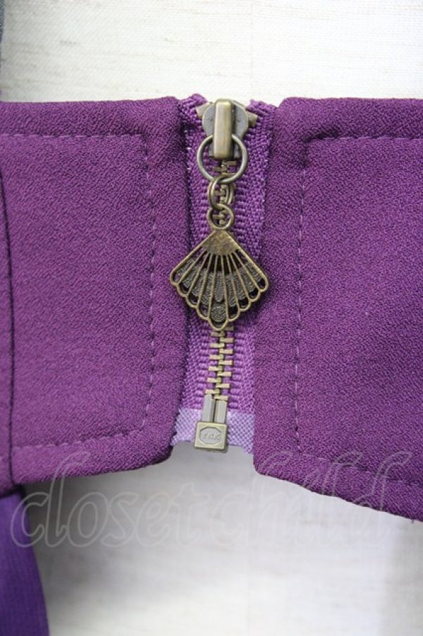 画像5: Ozz oneste / ウエストベルトデザインシースルーロングカーディガン  パープル T-25-01-15-022-OO-TO-SA-ZI (5)