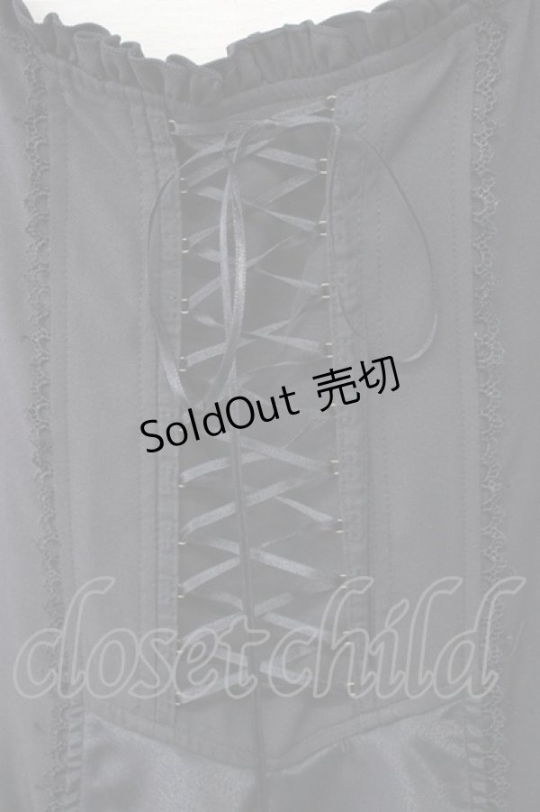 画像3: Ozz oneste / フロント編み上げジャンパースカート  黒 T-25-01-15-029-OO-OP-SA-ZI (3)