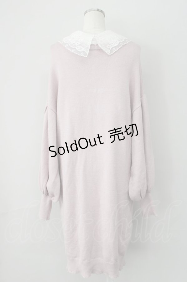 画像2: 【SALE】axes femme POETIQUE / 付け襟ニットワンピース  ピンク T-25-01-15-013-AX-OP-SA-ZT496 (2)