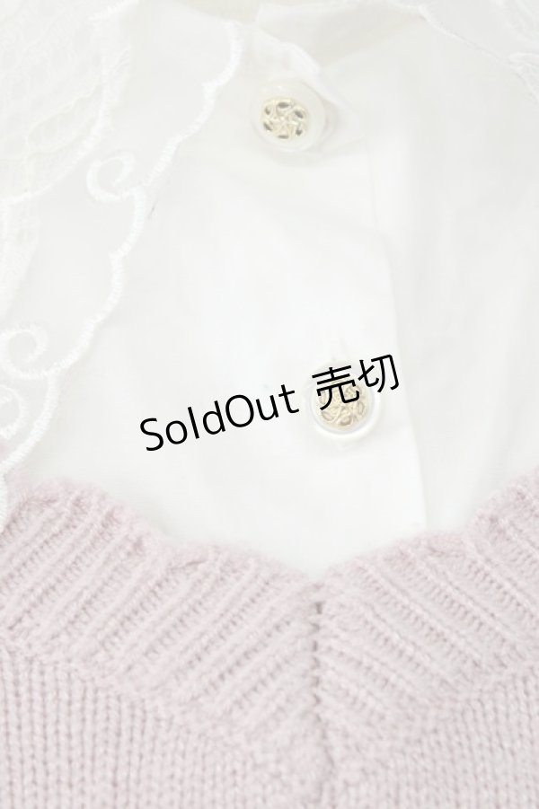 画像5: 【SALE】axes femme POETIQUE / 付け襟ニットワンピース  ピンク T-25-01-15-013-AX-OP-SA-ZT496 (5)