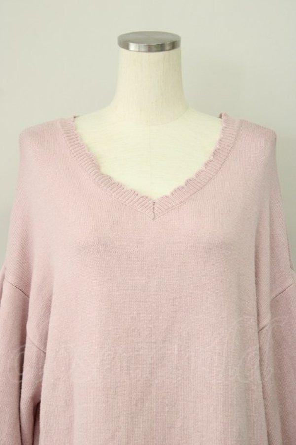 画像7: axes femme POETIQUE / 付け襟ニットワンピース  ピンク T-25-01-15-013-AX-OP-SA-ZT496 (7)