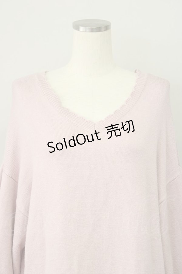 画像7: 【SALE】axes femme POETIQUE / 付け襟ニットワンピース  ピンク T-25-01-15-013-AX-OP-SA-ZT496 (7)