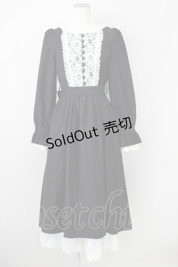 画像2: Sheglit / "Lycoris Fawn"ドレスワンピース  黒Ｘ白 T-25-01-17-029-EL-OP-HD-ZI (2)