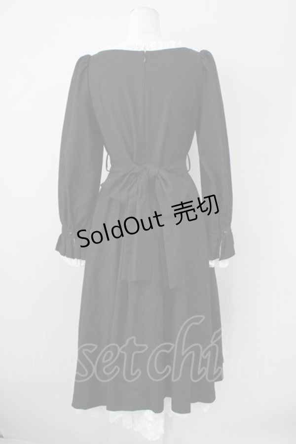 画像3: Sheglit / "Lycoris Fawn"ドレスワンピース  黒Ｘ白 T-25-01-17-029-EL-OP-HD-ZI (3)