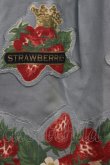 画像5: Jane Marple / Strawberry label scarfのデコパージュスカート  ブルーグレイ T-25-01-17-035-JM-SK-HD-ZI (5)