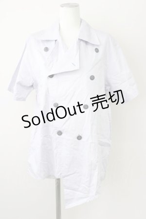 画像: MILKBOY / ダブル半袖シャツ  グレー T-25-01-17-014-MB-BL-HD-ZI