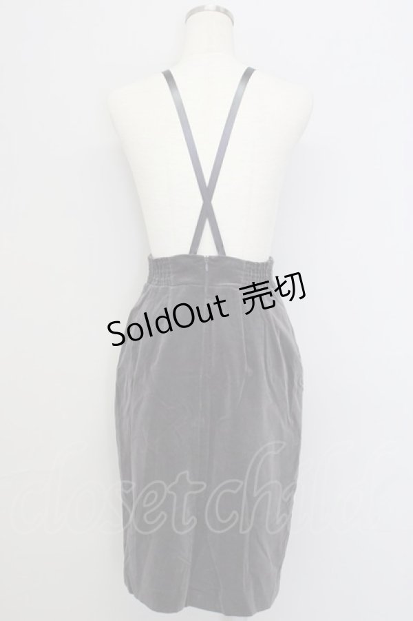 画像2: MILK / Velveteenバニーイヤースカート  グレーＸシルバー T-25-01-18-033-ML-SK-SA-ZI (2)