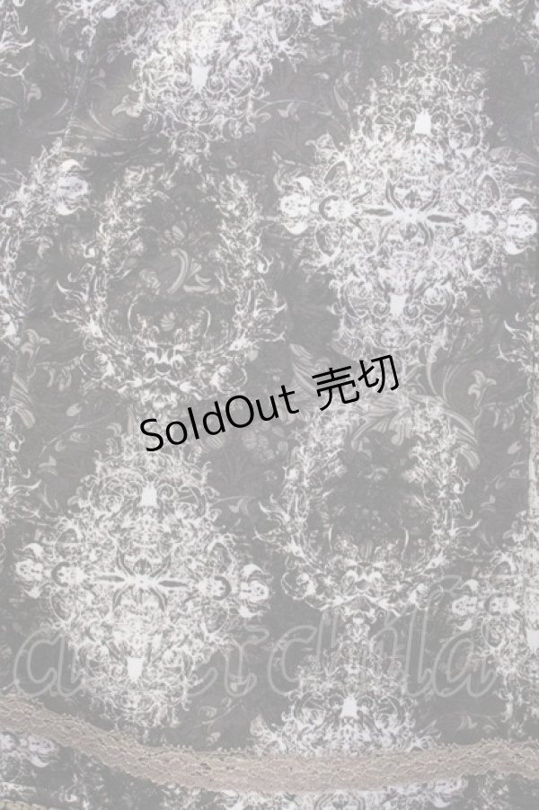 画像5: Rozen Kavalier / ウエストレース総柄スカート  グレーｘ白 T-25-01-18-037-OO-SK-SA-ZI (5)