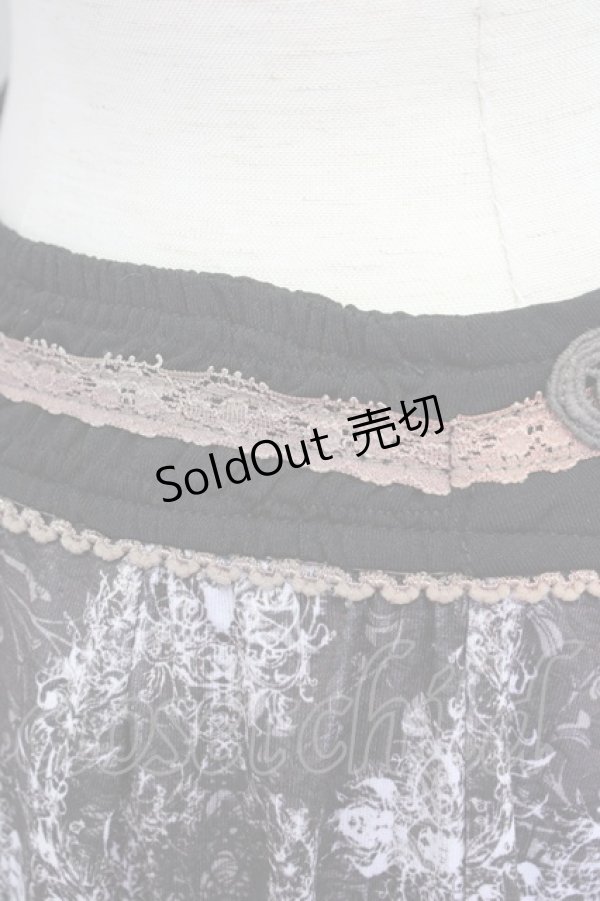 画像7: Rozen Kavalier / ウエストレース総柄スカート  グレーｘ白 T-25-01-18-037-OO-SK-SA-ZI (7)