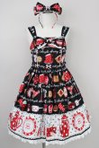 画像1: Angelic Pretty / French Cafe胸リボンジャンパースカートSet  黒 T-25-01-20-024-AP-OP-SA-ZY (1)