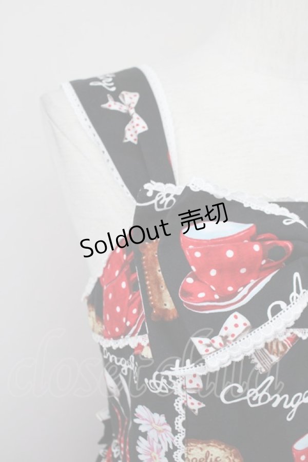 画像3: Angelic Pretty / French Cafe胸リボンジャンパースカートSet  黒 T-25-01-20-024-AP-OP-SA-ZY (3)