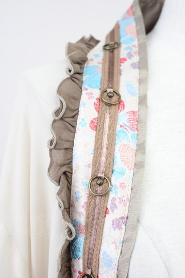 画像6: Ozz oneste /  チャイナタッセル着物袖ロングカーディガン  アイボリー T-25-01-20-016-OO-TO-SA-ZI (6)