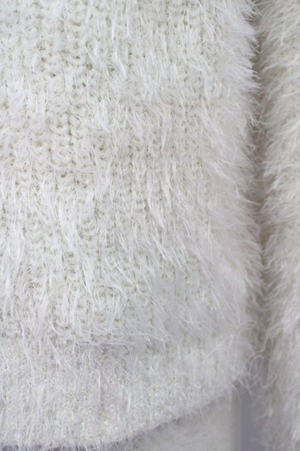 画像3: axes femme POETIQUE / お花パールラメ糸シャギーニット M 生成り T-25-01-22-003-AX-TO-SZ-ZT011 (3)