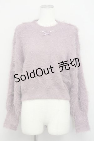画像: axes femme POETIQUE / ラメフェザーニットプルオーバー M ピンク T-25-01-22-012-AX-TO-SZ-ZT015