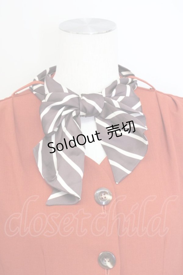 画像3: 【SALE】an another angelus / ストライプスカーフ付きワンピース F オレンジ T-25-01-22-016-CA-OP-SZ-ZT016 (3)