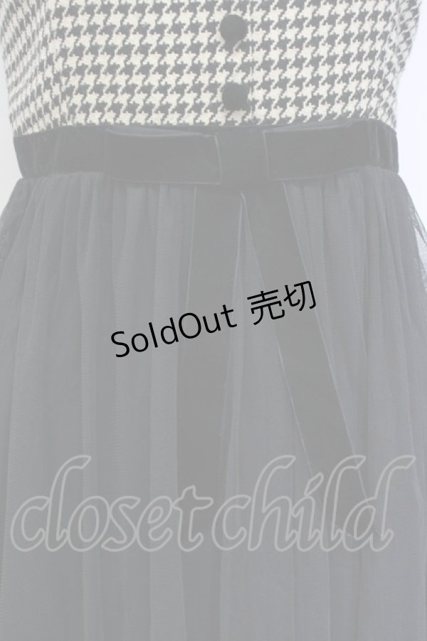 画像3: an another angelus / 千鳥格子チュールキャミワンピース F ベージュ×ブラック T-25-01-22-020-CA-OP-SZ-ZT016 (3)