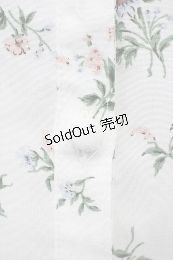 画像7: 【SALE】Honey Cinnamon / フラワーブーケプリントブラウス  白 T-25-01-24-002-LO-BL-SA-ZT390 (7)