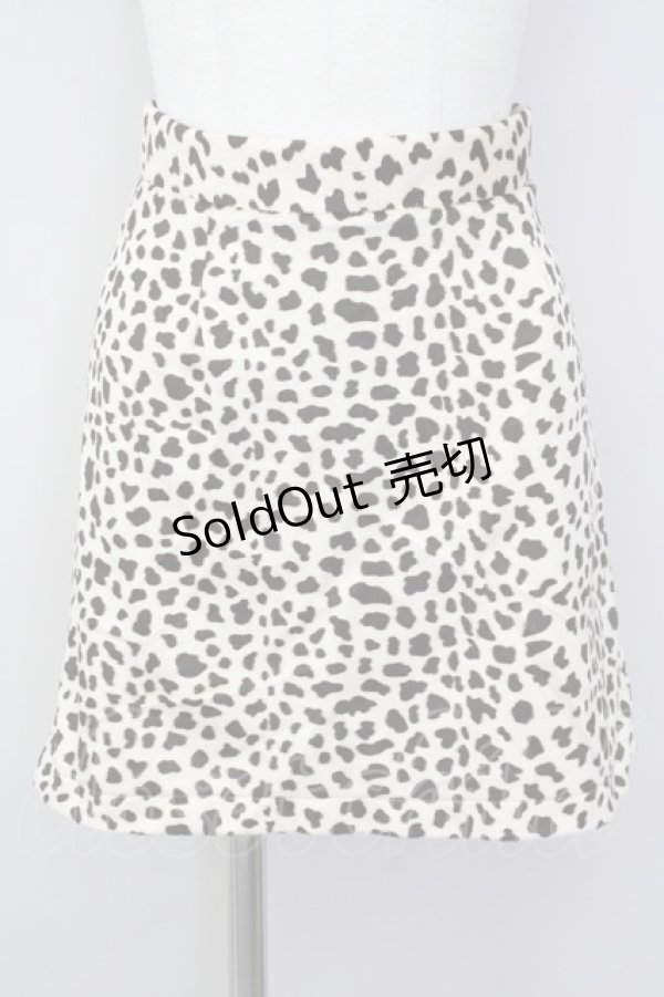 画像1: lilLilly / レオパードスカート  アイボリーＸブラウン T-25-01-24-019-LO-SK-SA-ZT076 (1)