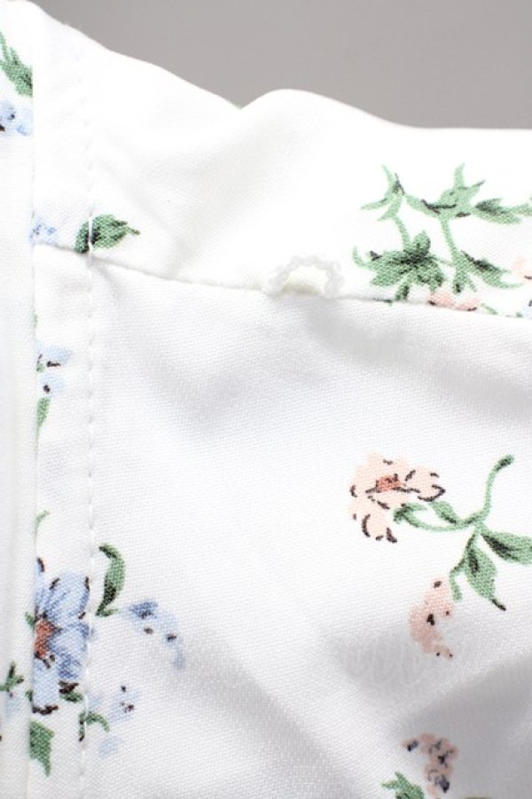 画像9: Honey Cinnamon / フラワーブーケプリントブラウス  白 T-25-01-24-002-LO-BL-SA-ZT390 (9)