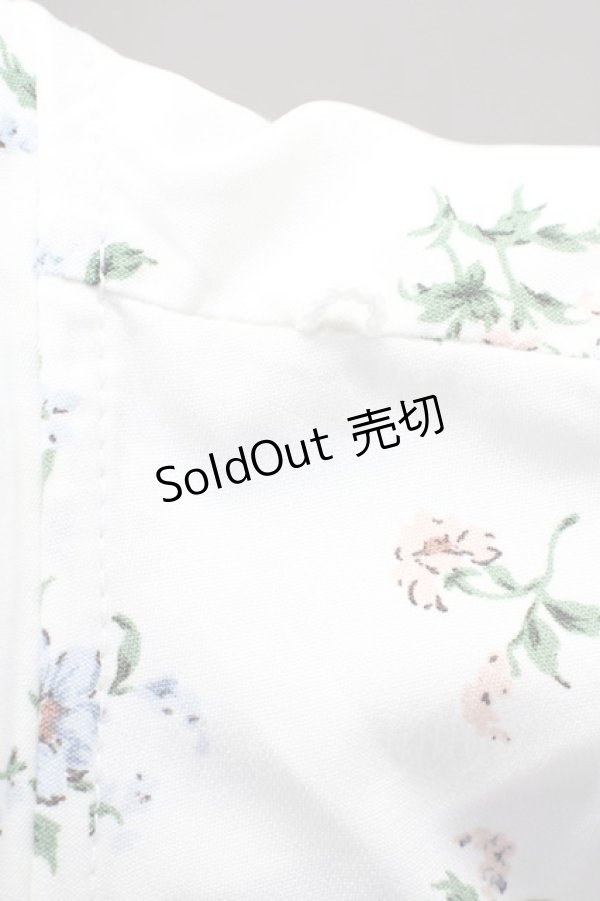 画像9: 【SALE】Honey Cinnamon / フラワーブーケプリントブラウス  白 T-25-01-24-002-LO-BL-SA-ZT390 (9)