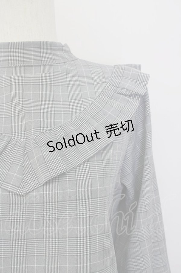 画像4: LOLITAその他(お買取対象外) / グレンチェックハイネックブラウス  グレーチェック T-25-01-24-005-LO-BL-SA-ZT390 (4)