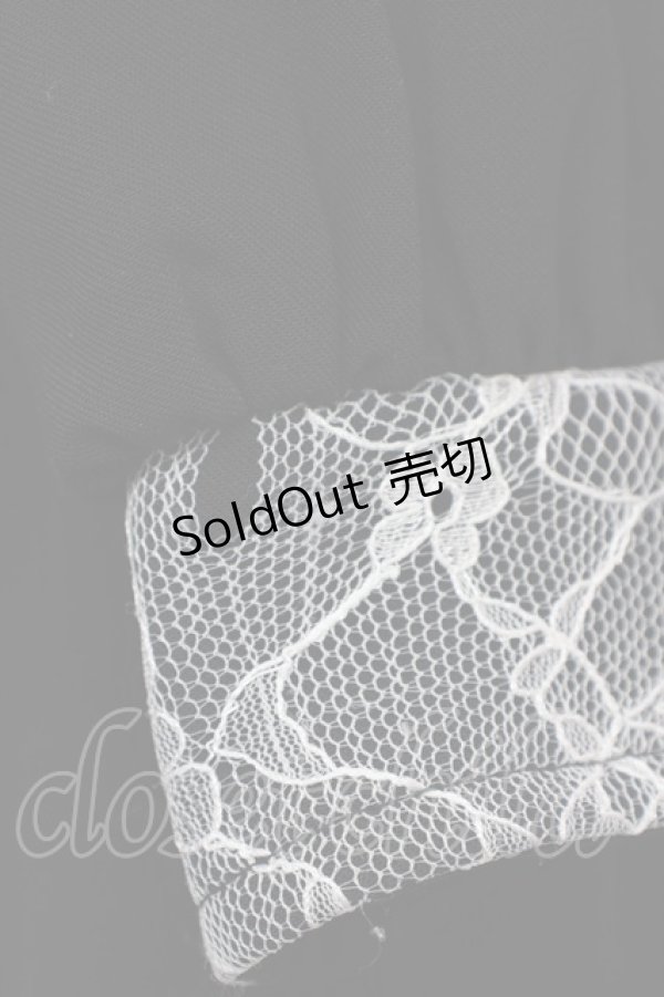 画像6: Rojita / レース配色シャツカラーブラウス  黒 T-25-01-24-007-LO-BL-SA-ZT390 (6)