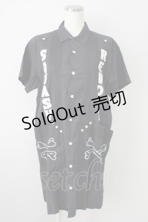 画像: RNA / ボーンパナマシャツワンピース M ブラック T-25-01-26-023-PU-BL-SA-ZT